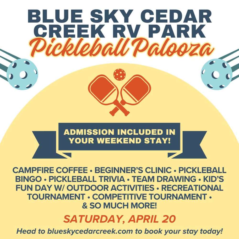 blue sky cedar creek pickleball events